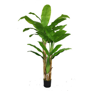 中国工場卸売屋外ガーデン装飾熱帯植物人工バナナツリー装飾バナナ植物フルーツ付き - Product Image 5
