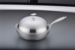 Haute Qualité Meilleur Prix En Acier Inoxydable batterie de Cuisine Pot de Cuisson En Acier Inoxydable Poêle <span class=keywords><strong>Wok</strong></span> - Product Image 5
