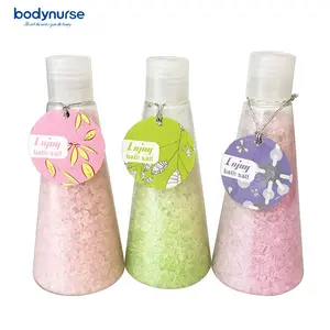 Yeni tasarım farklı renk organik madde bombası banyo kristal banyo tuzu ile meyve ve çiçek kokusu