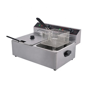 Eléctrico <span class=keywords><strong>de</strong></span> acero inoxidable 6 + 6L doble tanque freidora para <span class=keywords><strong>papas</strong></span> fritas francés <span class=keywords><strong>pollo</strong></span> <span class=keywords><strong>de</strong></span> patata - Product Image 2