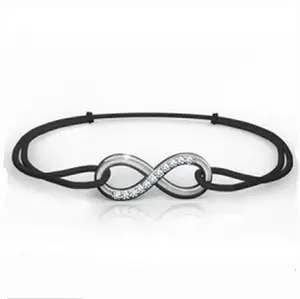 Pulseira de couro, pulseira infinito personalizada, símbolo do infinito, joia