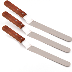 Cake Decorating Angled Icing Spatula Set Stainless Steel Offset Frosting Spatulas