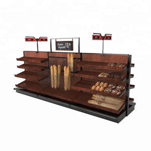 LUX Customized Bakery Display Fixture Design <b>Wooden</b> Bread Display <b>Shelves</b> - Product Image 1