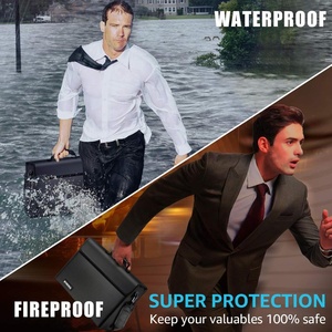 โลโก้ที่กำหนดเองอัพเกรด XL ขนาดใหญ่ไม่คันกันน้ำถุงทนไฟกระเป๋าเอกสารทน<span class=keywords><strong>ไฟ</strong></span>สำหรับเอกสารเงินและของมีค่า - Product Image 5