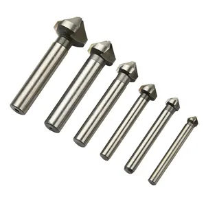 6pcs white drill rose reamer counter drills three edge 90 degree chamfering machine