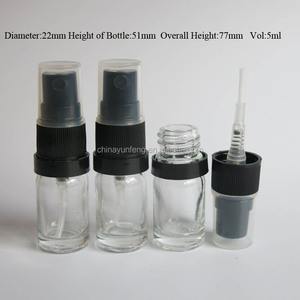 Haute qualité petit 5 ml parfum en verre transparent bouteille avec tamper evident plastique pulvérisateur - Product Image 1