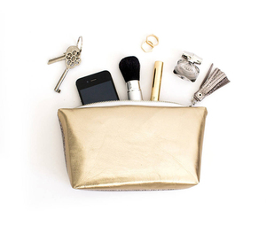 Prix usine PU Rose Or De Mariage <span class=keywords><strong>Demoiselle</strong></span> D'honneur avec Métallique glissière petits sacs à cosmétiques - Product Image 1