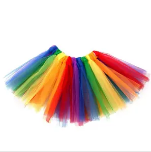 Della ragazza arcobaleno tulle pannello esterno del tutu