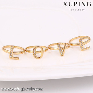 แหวนแฟชั่นตัวอักษรทันสมัย 13592-Xuping ชุดแหวนทองสำหรับเด็ก ดีไซน์สำหรับเด็ก - Product Image 2
