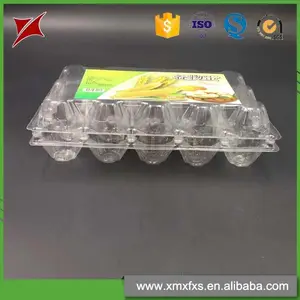 Wholesale 12 cell eggs carton disposable plastic chicken eggs tray for sale
