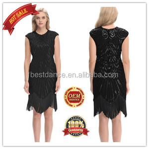 Robe de soirée pour dames <span class=keywords><strong>des</strong></span> années 1920 et <span class=keywords><strong>20</strong></span> Costume à clapet Charleston Gatsby Party Outfit Fancy Dress Halloween Costume Dress - Product Image 2