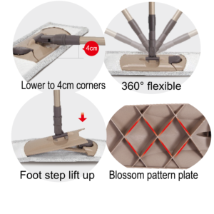 Mua Sắm Trực Tuyến Cây Lau Bụi Quét Mì Sợi Siêu Nhỏ Ấn Độ Tay Cầm Ống Lồng 51 Inch - Product Image 3