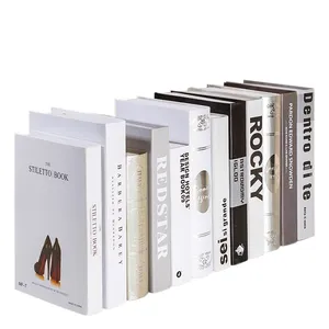 Venda por atacado do oem design de moda vazado falso luxo decorativo forma caixa de livro para decoração da casa
