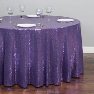 Wholesale Sequin <strong>Tablecloths</strong> Round Embroidered Table Cloths for Wedding <strong>Party</strong> - Product Image 6