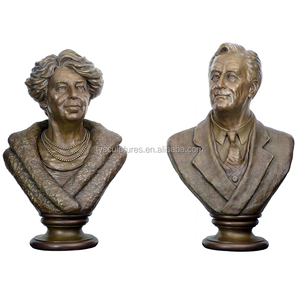 Busto de anciano de bronce de estilo antiguo occidental para decoración de casa, jardín o parque. - Product Image 3
