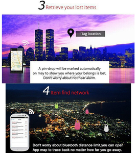 Remote nirkabel gigi biru ponsel pintar dompet hewan peliharaan pencari pelacak antihilang gantungan kunci Alarm pencari - Product Image 3