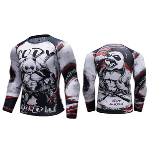 Gli uomini di allenamento abbigliamento sublimazione mma rashguard bjj - Product Image 5