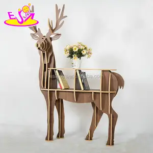 最高のデザイン創造的な動物の形をした木製のエルク本棚W08D069
