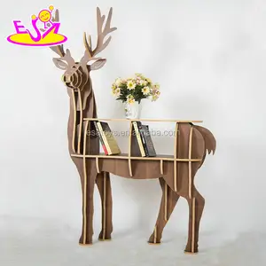 Mejor Diseño animal de madera en forma de alce estantería W08D069