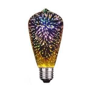 Efecto de fuegos artificiales de luz 3D LED Bombilla de luz de fuegos artificiales de colores multicolores <span class=keywords><strong>Edison</strong></span> ST64 Bombilla de filamento Led para fiesta de vacaciones Disco Bar - Product Image 2