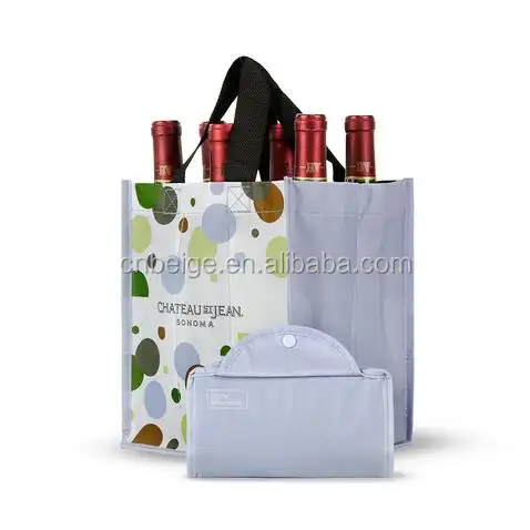 Индивидуальная рекламная Подарочная сумка многоразовая Нетканая винная сумка для бутылки вина