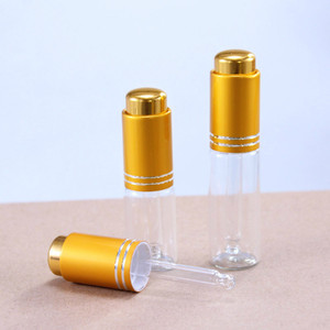 Frasco cuentagotas de vidrio cilíndrico de 10ml 15ml 20ml con diseño de botón cuentagotas - Product Image 3