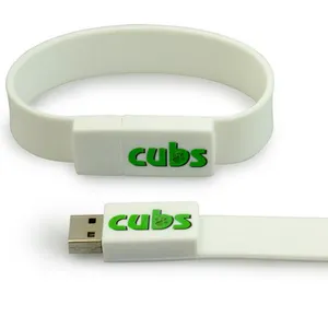 OEM Logo USB Wristband Flash Memory Drive Pendrive 8 GB Custom