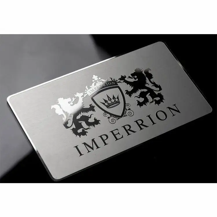 OEM Custom Design Logo engraved aluminium metal business cards