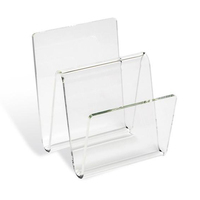 หยักอะคริลิคใสหนังสือนิตยสาร Rack Perspex เฟอร์นิเจอร์สำนักงาน