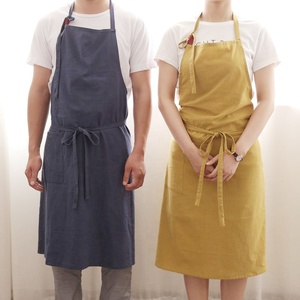 Stile coreano cotone arte semplice caffetteria giardino disegno lavoro <span class=keywords><strong>Chef</strong></span> tessuto senza maniche cucina grembiule in vita - Product Image 1