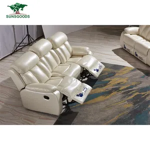 Mueble reclinable de cuero Natural y cómodo, mueble para sala de estar, reclinable, barato