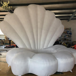 Decoración de Escenario con Conchas Marinas Blancas Grandes, Globo Inflable con Forma de Concha de <span class=keywords><strong>Almeja</strong></span> con Luces LED - Product Image 3