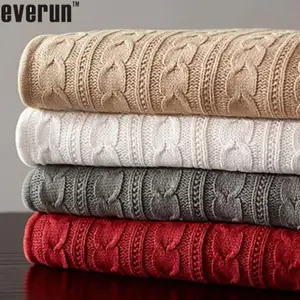 Ma thuật màu xanh lá cây 100 Acrylic 100 bông 100 len cáp đan ném chăn trở lại cừu Chăn len - Product Image 2