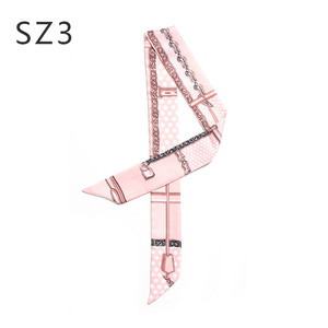 Latest 2022 Dot Print Neck Scarf Female Handbag Wraps Ribbon Lady Hairband Scarves - Product Image 4