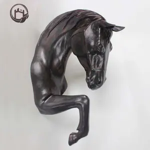 Metal casting brons paard standbeeld home decorating stuk ambachten sculptuur