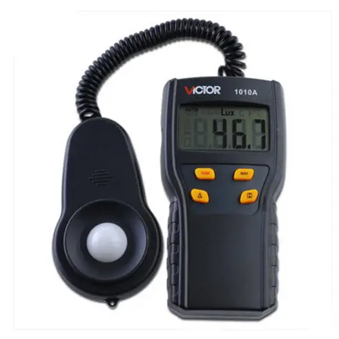 VICTOR VC1010A Digital Lux Meter Photo Light Meter Lumens Test 50pcs