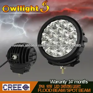 2014 Новый раунд LED 7 "90W Кри привело дальнего света высокой мощности Cree Offroad светодиодная подсветка для 4x4 Аксессуары