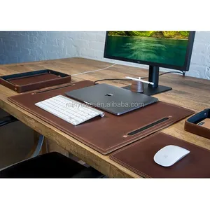 Kustom High-End Kantor Hotel Menggunakan Meja Kulit Pelindung dan Desk Seat Desk Pad dan Mouse Pad