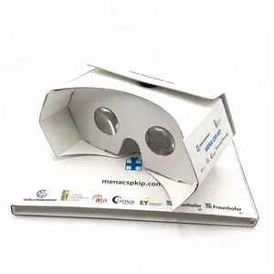 Branded vr flat fold google cardboard folding vr headsets