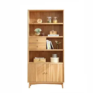 2 doors 2 drawers oak color children bookshelf