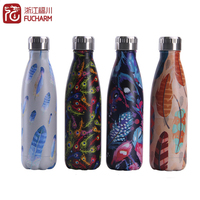 Bouteille isotherme en acier inoxydable à double paroi 500 ml, isolation thermique 12-24 heures, souvenirs de sport, unisexe, vente chaude