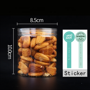 500Ml 16Oz Bán Buôn Nhựa Thực Phẩm Lưu Trữ <span class=keywords><strong>Cookie</strong></span> Bao Bì Trong Suốt Vòng Sealable <span class=keywords><strong>Jar</strong></span> Với Cap Và Nhãn - Product Image 2