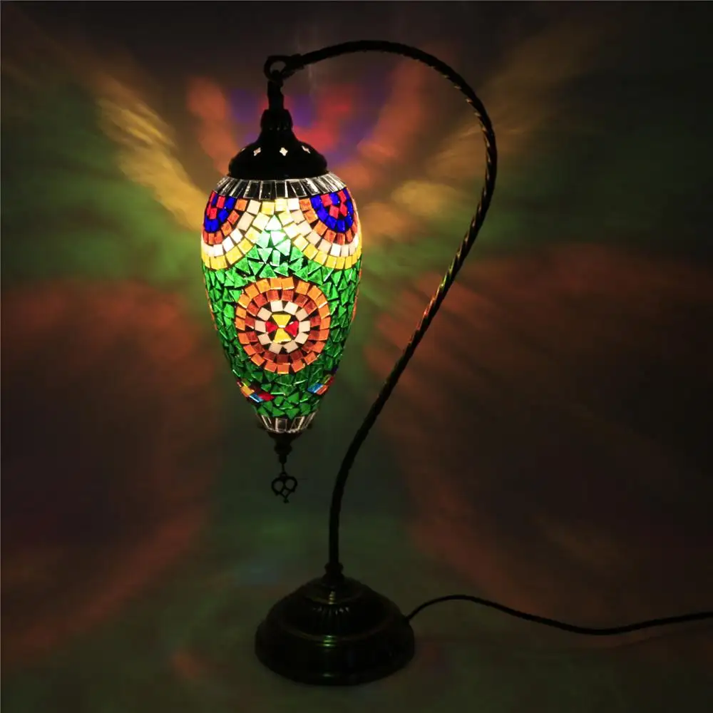 Handmade Table Lamp 2018 New Design S Home Decorative TS1O01 Glass Material Handmade Mosaic Art Table Turkish Lamp