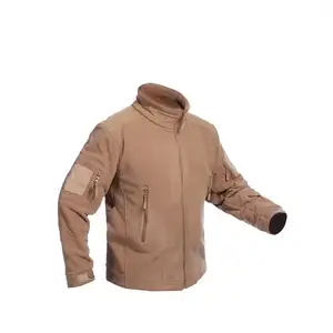 Hot Sale Polar Fleece Jacket para Homens Laranja Estilo Safari Roupas Quentes Forro Caça Roupas Jaquetas