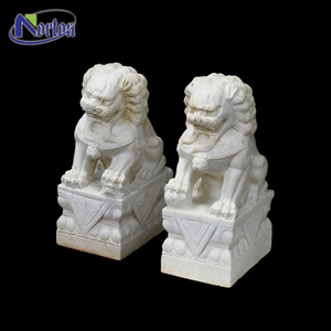 Personalizado grande granito chinês Foo Dog Estátua Moderna Outdoor Garden Foo Dog Escultura Handmade Natural Mármore Animal Pedra Escultura - Product Image 5