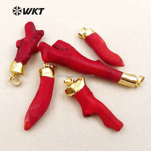 Pendente Elegante da Donna Tesajo in <span class=keywords><strong>Corallo</strong></span> Rosso Naturale con Placcatura in Oro 18k, <span class=keywords><strong>Ciondolo</strong></span> in Pietra Naturale di <span class=keywords><strong>Corallo</strong></span> Rosso - Product Image 3