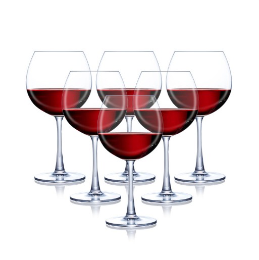 Machine made wedding glassware custom LOGO balloon shape crystal gin wine glass