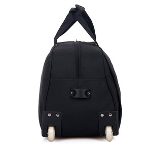 Bolso Barato de Material de Nylon de Color negro, bolsa de lona con logotipo personalizado con rueda duradera de fábrica - Product Image 4