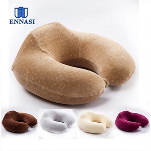 Kit De Viagem Portátil Com Espuma De Memória Em Forma De U Pescoço Travesseiro Máscara De Olho Resto Suporte Para Voos Certificados pelo Fornecedor Dourado - Product Image 2
