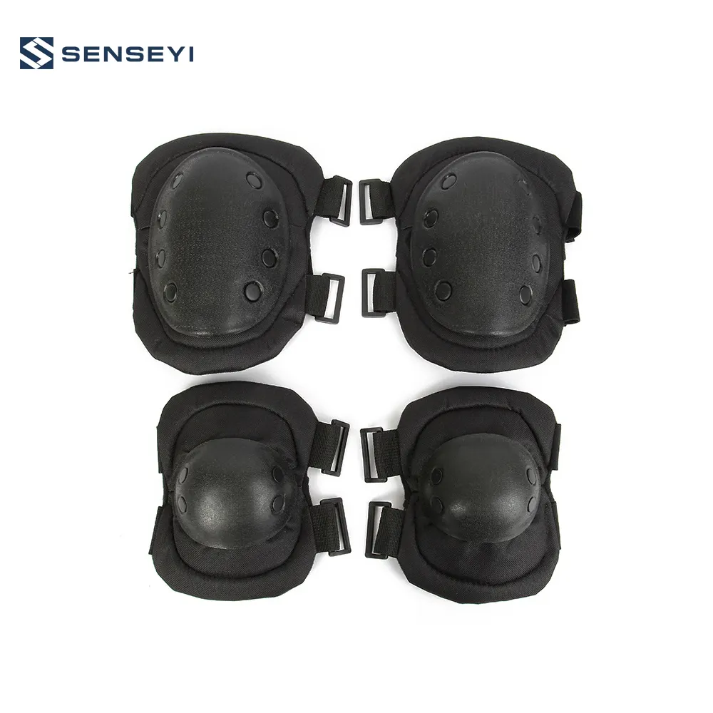 4 PCS Conjunto Protetor de Joelho e Cotovelo Pad Segurança para skate, ciclismo, wargame